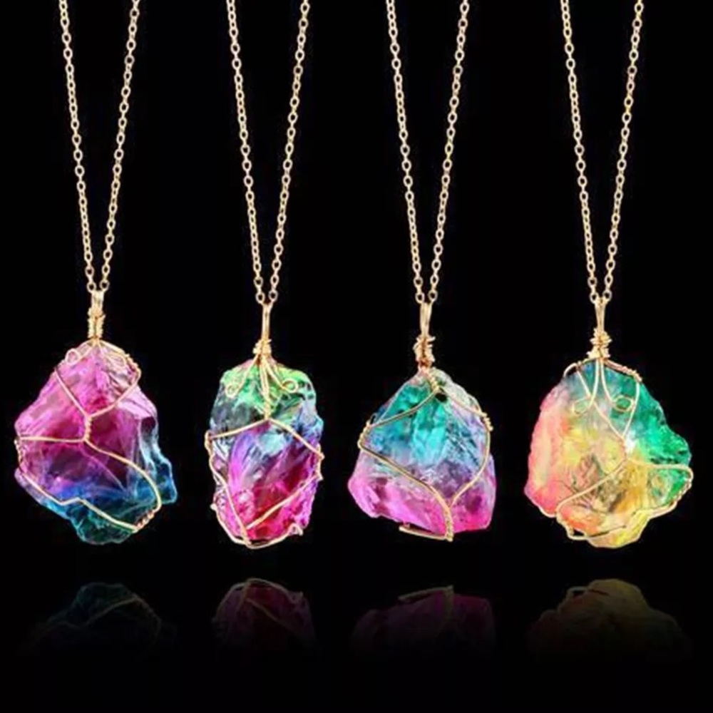 Rainbow Stone Necklace!